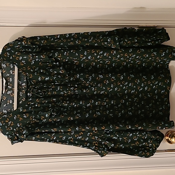 Sonoma Tops - SONOMA BRAND WOMENS BLUE FLORAL PLUS SIZE LONG SLEEVES TOP SIZE 5X